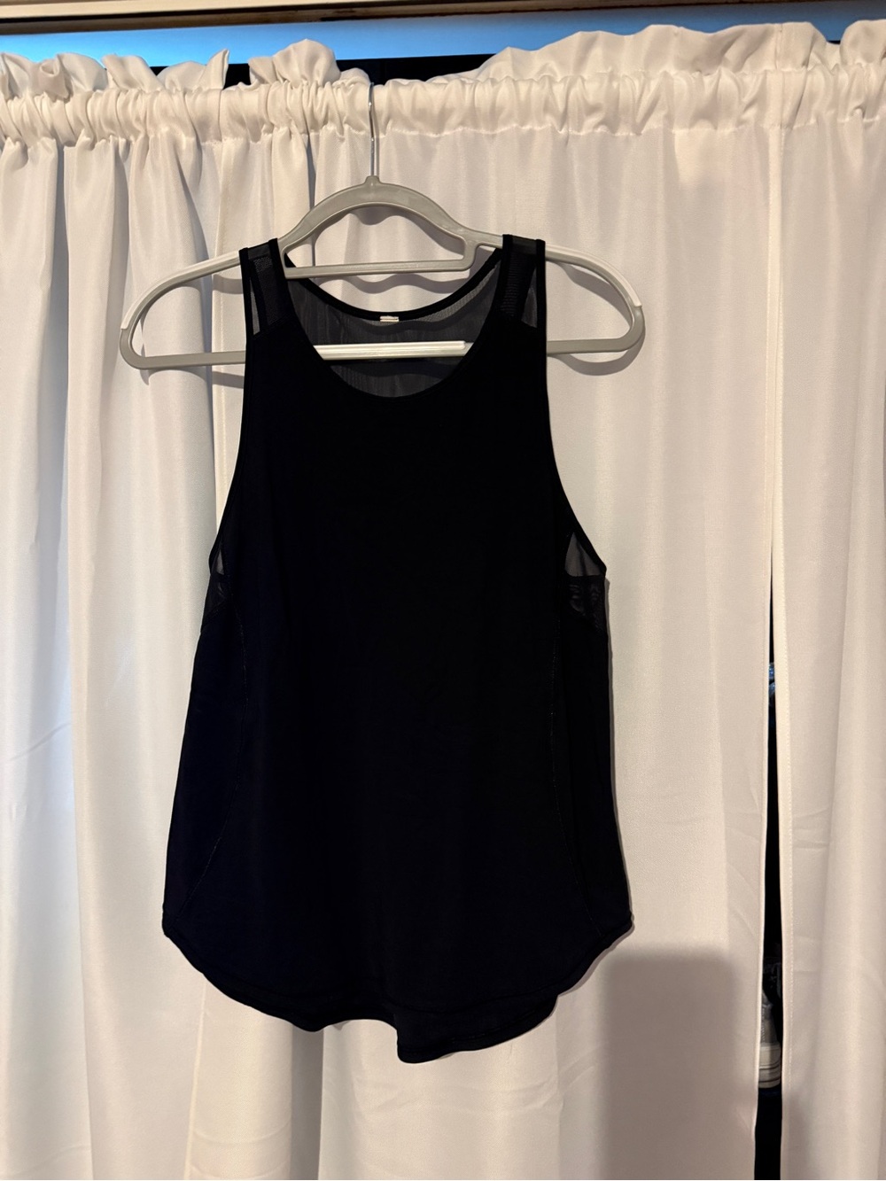 lululemon athletica Black Mesh-Panel Workout Tank